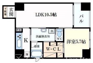 ルクレ堺筋本町レジデンス（旧：KWレジデンス堺筋本町）の物件間取画像